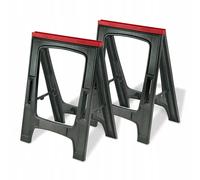 Keter Caballetes de taller 23" 2 unidades - carga 340 kg - negro/rojo