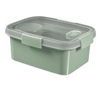 KETER - Caja de alimentos rectangular de 1,2 l con cubiertos - Smart Eco Line - 100% reciclada y reciclable - 100% hermético, ergonómico y resistente, conserva la frescura de tus alimentos - Verde