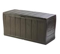 Keter Caja de almacenamiento de plástico para el jardín, Marrón, 270L
