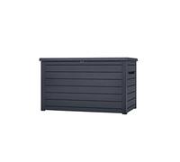 Keter Caja de cojín XXL Ontario, Grafito, 870 l de Capacidad, Dimensiones Exteriores: 147 x 83 x 86 cm, Caja de Almacenamiento Impermeable, para Exteriores