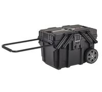 Keter- Caja de Herramientas con ruedas; Carro horizontal; 64,6 x 37,3 x 41 cm, Color Negro