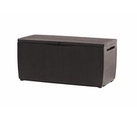Keter capri caja de almacenaje rectangular resina marrón