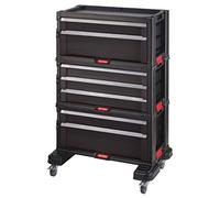 Keter- Carro de herramientas con 7 cajones, 60 x 38 x 83 cm; Color Negro