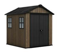 Keter Caseta de jardín Apex 757-775 (Medidas ext. (An x Pr): 223 x 230 cm, Plástico, Nogal/Negro)