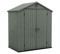 Keter Caseta de jardín Darwin 6X4 (Medidas ext. (An x Pr): 190 x 122 cm, Plástico, Verde, 2,3 m²)