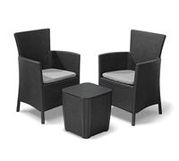 Conjunto de muebles de balcón Iowa (3 pzs., Antracita)