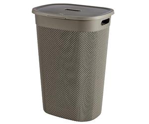 Keter Curver Filo - Cesta para la colada de baño, capuchino, capacidad de 55 litros, 70% reciclado, 45 x 35 x 61 cm