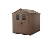 Keter Darwin - Caseta de jardín de 6 x 8 cm, Efecto Madera, marrón, 190 x 244 x 221 cm