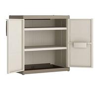 Keter Excellence Armario XL bajo, Polipropileno, Arena/Gris