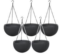 Keter Hanging Sphere Planter - 5 macetas colgantes antracita