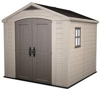 Keter K209875 Caseta de jardín Exterior con escuadra incluida, Marrón/Beige, Factor 8 x 8