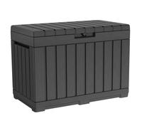 Keter Kentwood Storage Box 190L - Caja de almacenaje para jardín (resistente a los rayos UV, 82,3 x 45,7 x 57,7 cm), color grafito