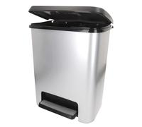 Curver cubo de basura compatta 25l metalizado