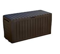 Keter Marvel Plus - Caja de almacenamiento para exteriores de 268 litros, color marrón espresso