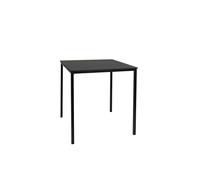 Keter Mesa con Tablero de HPL Alta Resistencia con Patas de Hierro galvanizado, 70x70x73.4cm, 10mm Grosor, protección UV, hidrófuga, ignífuga y antihuellas (Gris Oscuro)