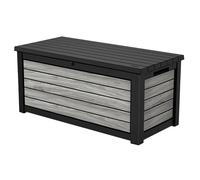 Keter Northwood 623L - Caja de jardín (157 x 72 x 69 cm, plástico con aspecto de madera (Storm Grey), tapa soporta hasta 270 kg, se puede cerrar