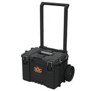 Keter ROC Pro Gear - Carrito de herramientas resistente con ruedas, modular, apilable, ligero, duradero, resistente al agua IP65, color negro