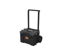 Keter ROC Pro Gear - Carrito de herramientas resistente con ruedas, modular, apilable, ligero, duradero, resistente al agua IP65, color negro