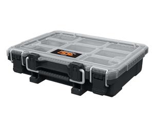 Keter ROC Pro Gear Heay Duty Medio organizador, 25 años de garantía, contenedores extraíbles, apilable, ligero, duradero, resistente al agua IP65, color negro