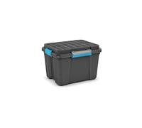 Keter Scuba box- Caja de ordenación M, Almacenamiento, 50x39xH34 cm, Para guardar Herramientas, Color Negro y Azul