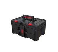 Keter Stack-n-Roll - Caja de herramientas de dos cajones para piezas pequeñas y accesorios de herramientas eléctricas, se adapta al sistema modular de almacenamiento de herramientas Keter