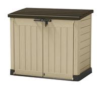 Keter Store It ARC - Cobertizo de Jardín Exterior, Capacidad 1200 litros, Color Topo y Beige