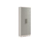 Keter, Wood Grain, Armario Alto con 3 baldas, Color Beige con Puertas Textura Madera, 182 x 68 x 39 cm