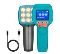 Kethvoz Velocímetro LED estroboscópico Digital Strobe Tacómetro Medición Velocidad de rotación de 60-999999 RPM/FPM Hz con 0,001% de precisión, almacenamiento de datos, Speedómetro industrial DT100B
