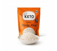 Keto Chef Shirataki - Arroz pegajoso (paquete de 1 x 200 g) - Sin olor, bajo en calorías y sin grasa, fuente de fibra, apto para dieta keto, vegano y sin gluten, arroz Konjac bajo en carbohidratos |