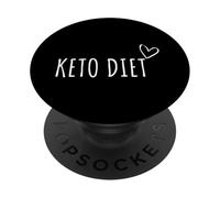 Keto Diet Lover Hombres Mujeres Niños PopSockets PopGrip Adhesivo