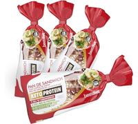 Keto Protein Bestdiet - Pan de sandwich proteico | Keto, Saciante, Rico en Fibra y Proteínas, Congelable, apto para dietas Keto e Hipocalóricas, Pack de 4 barras de 365 gramos
