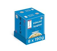 KETO SKINNY Espaguetis Nashi Shirataki Konjac(8 X 190 G) - Receta Premium Con Glucomanano, Keto | Baja En Calorías, Cero Carbohidratos, Vegana Y Sin Gluten, Sin Olores, Rica En Fibra | Comida Lista Pa