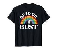 Ketogenic Diet Keto Or Bust Western Cow Skull Retro Camiseta