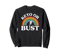 Ketogenic Diet Keto Or Bust Western Cow Skull Retro Sudadera