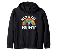 Ketogenic Diet Keto Or Bust Western Cow Skull Retro Sudadera con Capucha