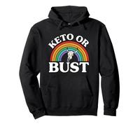 Ketogenic Diet Keto Or Bust Western Cow Skull Retro Sudadera con Capucha