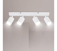 Ketom GU10 Lámpara de Techo con 4 Focos - Focos de Techo Orientables - Blanco Apliques Techo Interior - Modernas Focos para el Techo - 43cm/17inch, Sin Bombilla