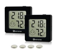 KETOTEK 2 Piezas Termómetro Higrómetro Digital Casa Termómetro Interior del Higrómetro Medidor de Temperatura y Humedad Ambiental para Hogar Invernadero Reptil