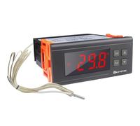 KETOTEK Controlador de temperatura -30℃~300℃, Digital Termostato Calefacción y Refrigeración con Sonda AC 220V 30A, 1 Relés Control de Temperatura para Incubadora Reptiles