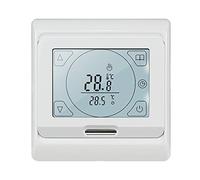 KETOTEK Digital Termostato Calefacción Programable para Suelo Radiante Electrico Controlador Pantalla táctil 16A con sonda