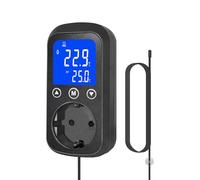 KETOTEK KT2000 Termostato Digital enchufable con Interruptor de Temperatura y relé de 230 V, con Sensor Impermeable, Enchufe con Control de Temperatura y refrigeración para acuarios