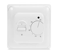 KETOTEK Manual Termostato Calefacción Suelo Radiante Electrico con Sonda AC 220V 16A, Termostato Ambiente Mecanico Termostatos Calefaccion Electrica Blanco