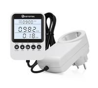 KETOTEK Medidor de Consumo Eléctrico, Enchufe Medidor Consumo con Pantalla LCD Separada, Medidor de Potencia, Protección contra Sobrecarga 16A/3680W