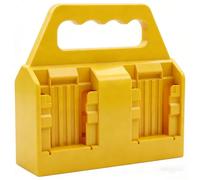 KETTKEL Soporte de batería de 4 ranuras compatible con baterías DeWalt de 20 V, organizador de estuche de transporte ABS resistente con asa, almacenamiento portátil para baterías de 2.0 Ah a 10.0 Ah