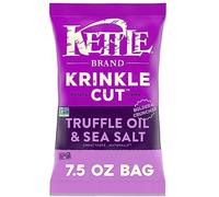 Kettle Brand Patatas fritas, trufa cortada en krinkle y sal marina, 7.5 onzas