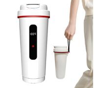 Kettle Electric Car Stainless Steel Heating Bottle, 3,54 x 8,46 pulgadas Thermostatic Instant Heater Cup, Portable Water Coffee Tea Milk Warmer for Travel Picnic Kitchen Boat Truck SUV Dorm RV