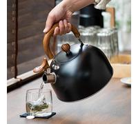 Kettle - Stainless Steel 3L, Whistling Tea Kettle With Heat Resistant Handle | Teakettle For Induction Electric Halogen Stove Top For Home Office Camping Travel Kitchen Use