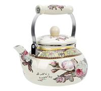 Kettle, Whistling Teakettle Enamel Whistle with Ergonomic Handle Hot Water Pot for Stovetop Cookers Kitchen Camping