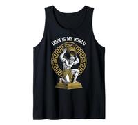 Kettlebell Greek God Gym Iron My World, Divertido Entrenamiento Muscular Camiseta sin Mangas