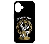 Kettlebell Greek God Gym Iron My World, Divertido Entrenamiento Muscular Carcasa para iPhone 16
